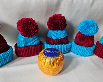 Aston Villa / West Ham United / Burnley FC - Weihnachten Nikolaus Pudelmütze schoko Orange Bezüge - Strickmütze - Wichtelmütze - Wichtelmütze - Wichtelmütze