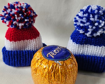 Wichtel - Weihnachtsmannmütze schokoladenbraun - handgestrickt - Wichtelmütze - Wichtelmützen -