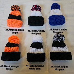 Football / rugby colours Christmas Santa knitted bobble hat chocolate orange covers - stocking fillers - secret Santa image 12