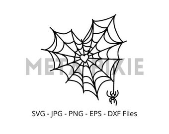 Web heart with Spider SVG - PNG - JPG -  Digital Download - Cut File