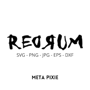 Redrum SVG PNG JPG Téléchargement numérique Fichier coupé image 1