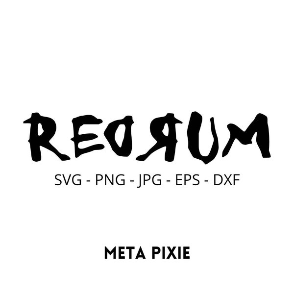 Redrum SVG - PNG - JPG - Téléchargement numérique - Fichier coupé