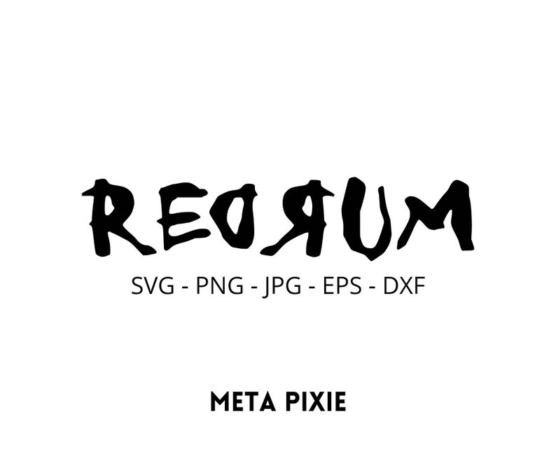 Redrum SVG PNG JPG Téléchargement numérique Fichier coupé image 1