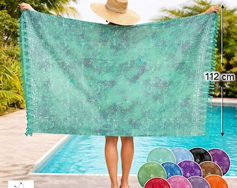 Pareo XXL premium Qualität mit gratis Schnalle & Wickelanleitung – Sarong, Wickeltuch, Strandtuch, Wickelrock, Sari (SAL 550-P)(*)