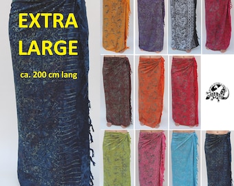 Premium kwaliteit XXL pareo met gratis gesp en wikkelinstructies – sarong, omslagdoek, strandhanddoek, wikkelrok, sari (SAL 592-P) (*)