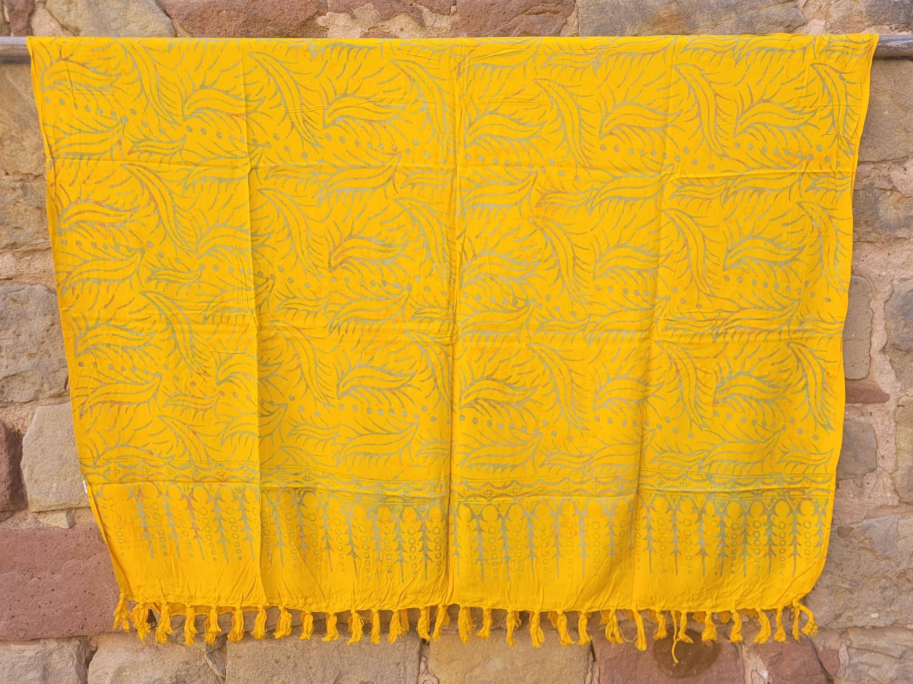 Sarong Buana Qualità Premium, Arancione Con Farfalle (SA355P) – Pareo Unisex 115x165cm