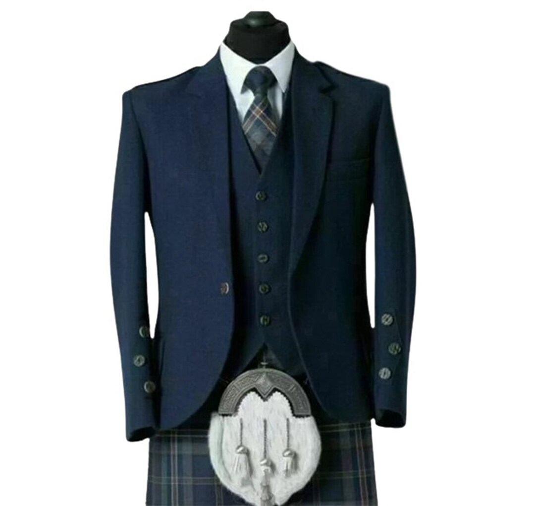 Scottish Argyle Kilt Jackets With Vest Brand New Wedding Kilt Etsy