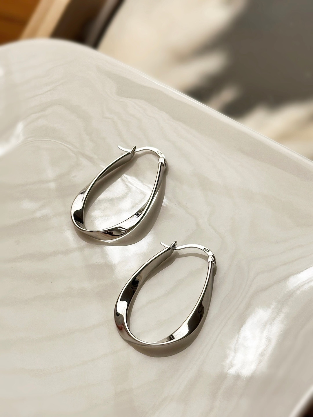 Vintage U Shaped Hoop Earrings