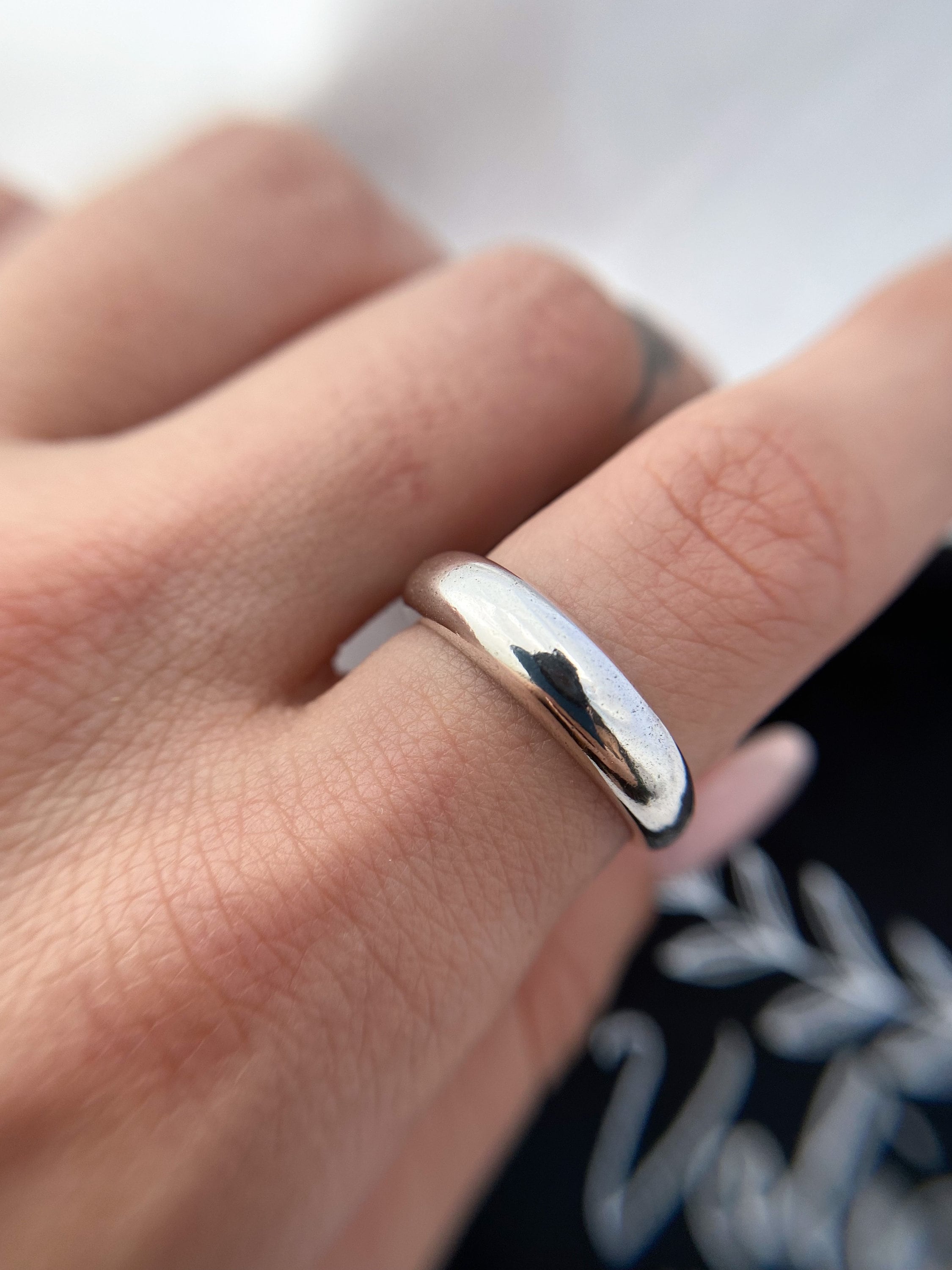 アクセサリー Vintage Silver Thick Shaft Ring 925 アクセサリー Vintage Silver Thick Shaft Ring 925 ZXZX