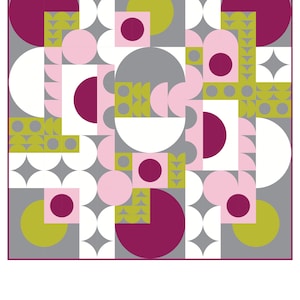 Bubble Up Quilt Pattern - Modern Quilt with Curved Piecing (PDF) image 4