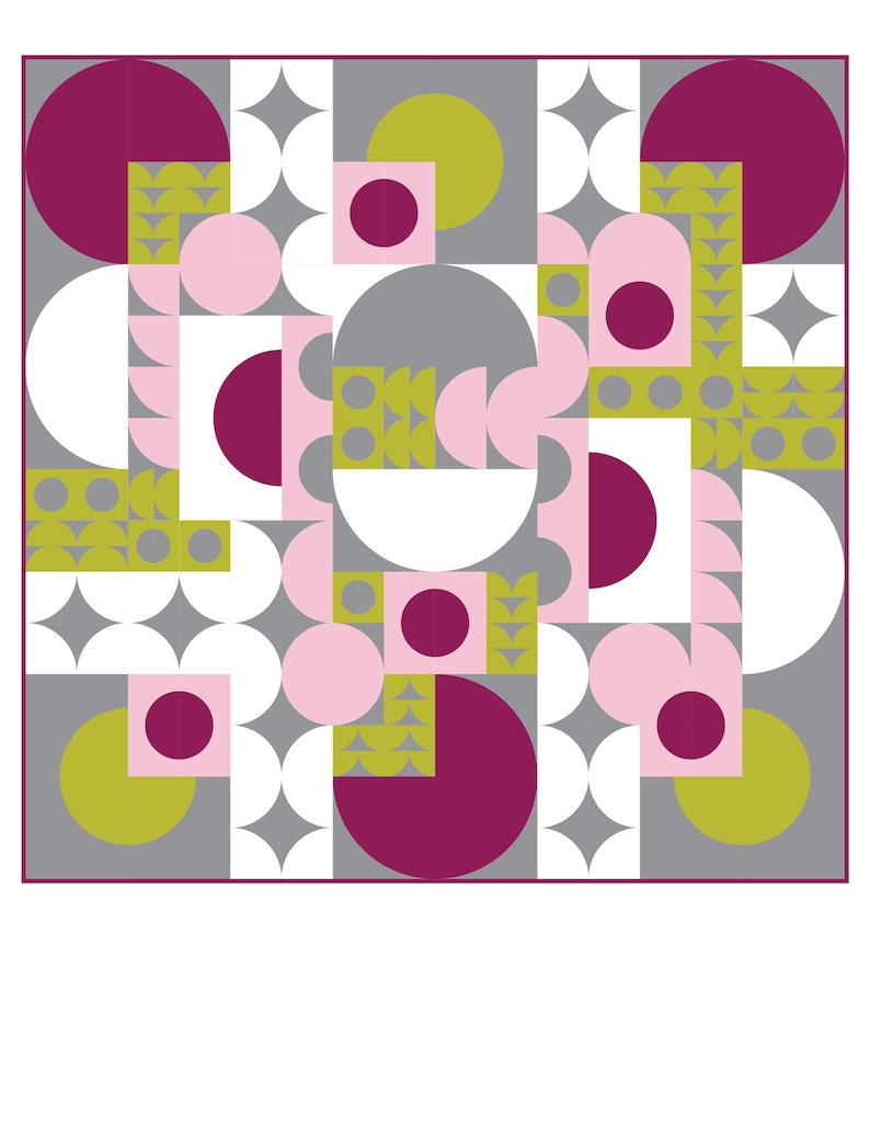 Bubble Up Quilt Pattern - Modern Quilt with Curved Piecing (PDF) image 4