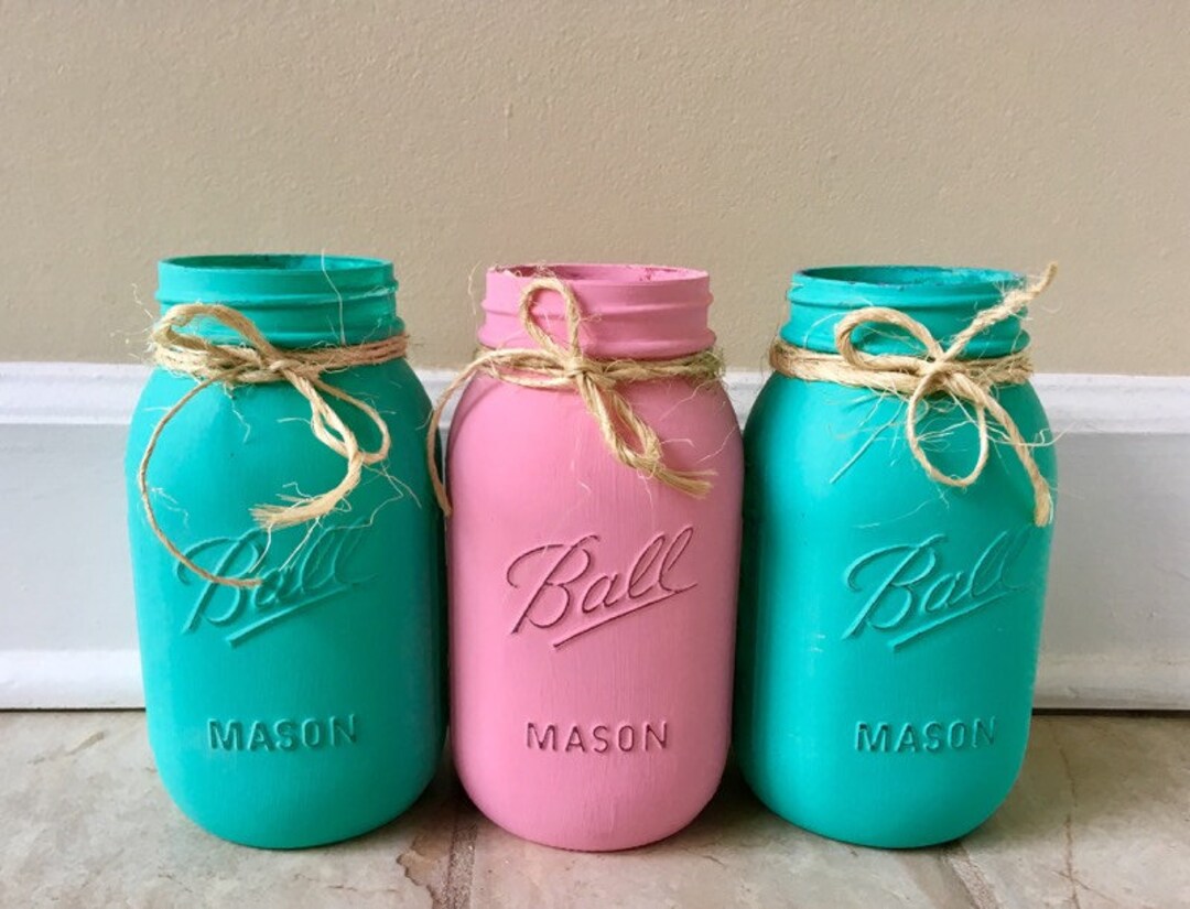 Mason Jar Centerpiece, Mason Jar Bathroom, Mason Jar Décor, Mason Jar