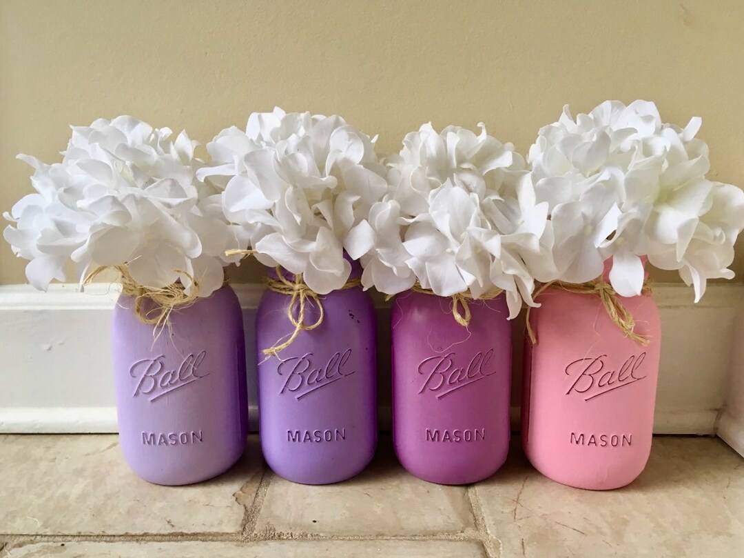 Mason Jar Centerpiece, Mason Jar Bathroom, Mason Jar Décor, Mason Jar