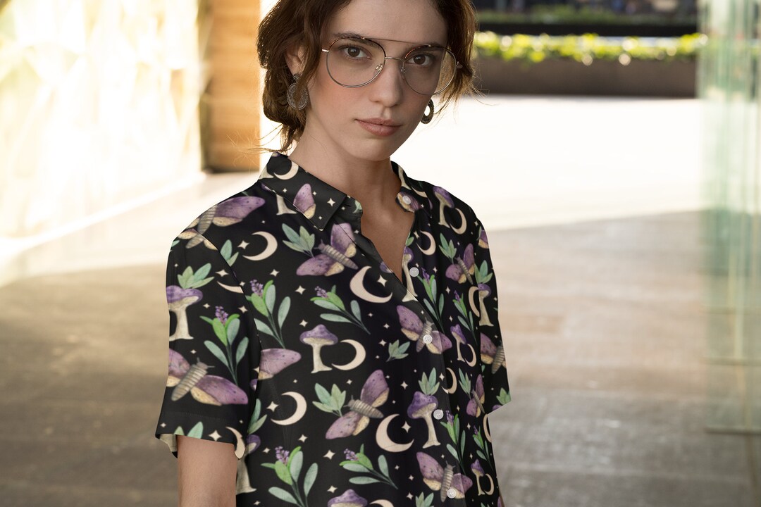 Gender Neutral Cottagecore Button up Shirt Etsy