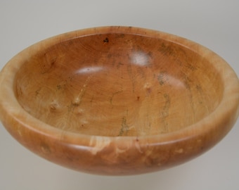 turned birch wood - salad bowl, oiled