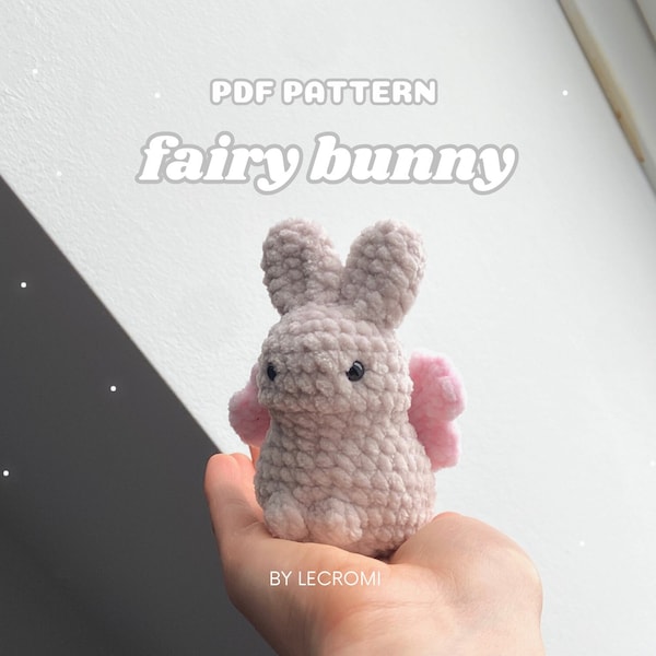 crochet fairy bunny pattern / pdf file / by lecromi