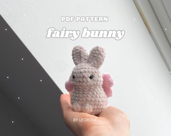 crochet fairy bunny pattern / pdf file / by lecromi