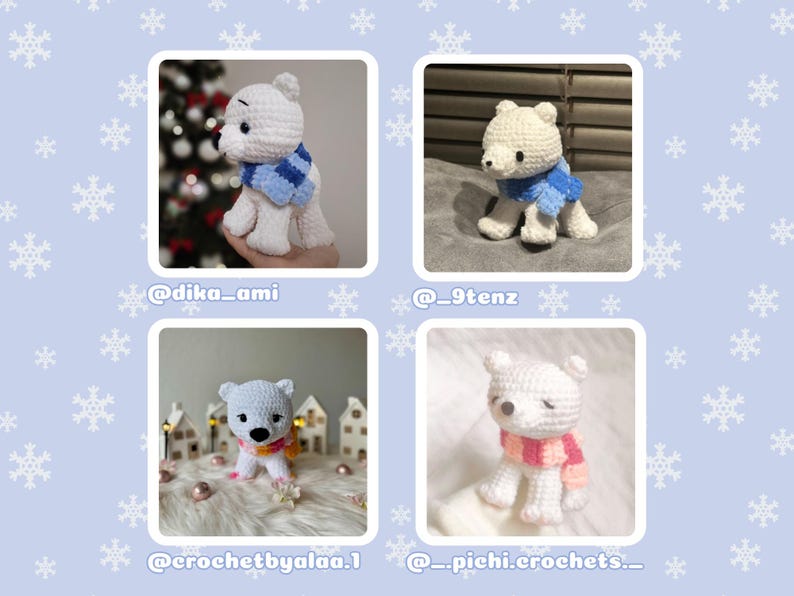 Cozy Crochet Polar Bear Pdf Pattern - Etsy