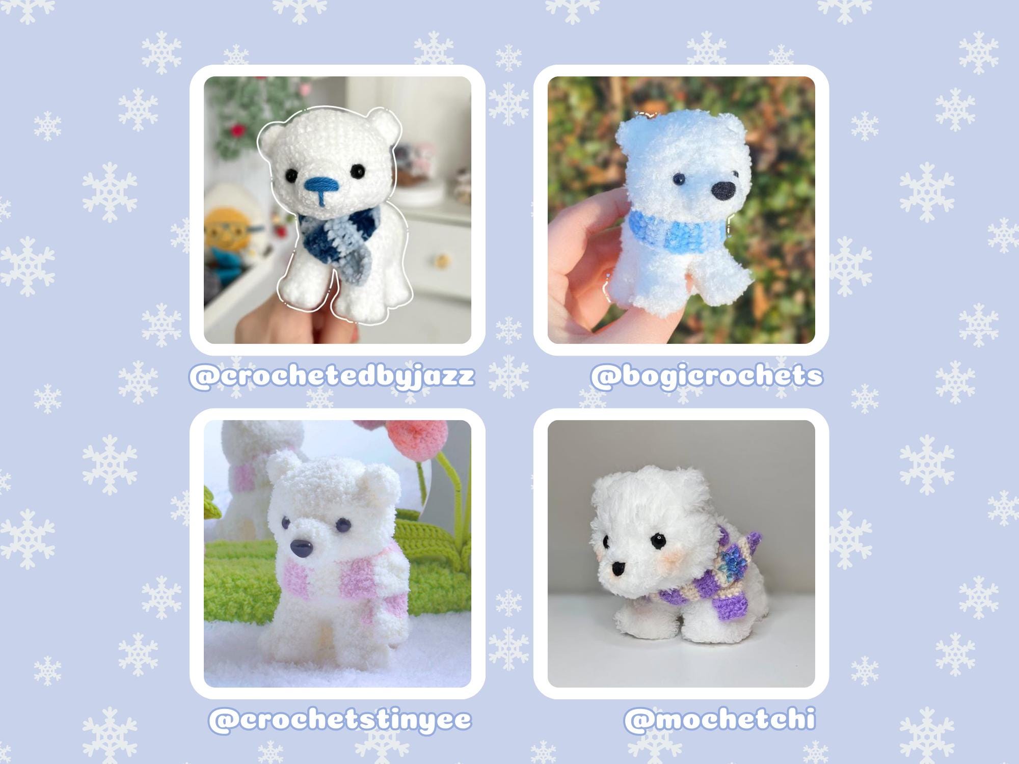Cozy Crochet Polar Bear Pdf Pattern - Etsy