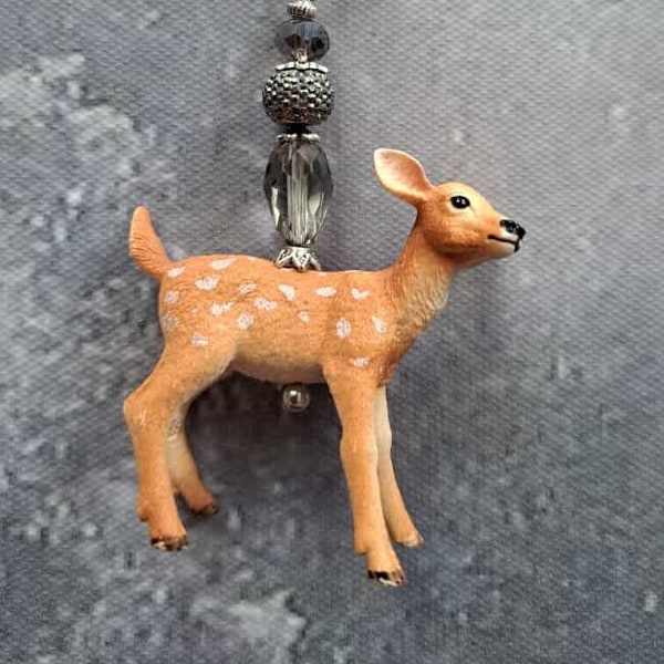 Porte-clés arbre de poche faon Bambi veau de queue blanche