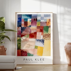 Paul Klee - Motif from Hammamet Printable Wall Art, Museum Exhibition Poster, Colorful Art Print, Abstract Painting, Vintage Art Print