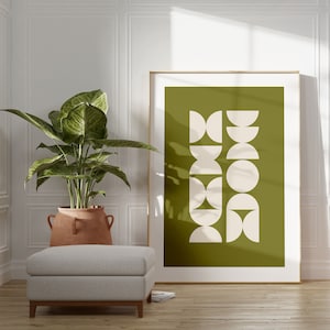 Mid Century Modern Wall Art, Kitchen Print, Exhibition Poster, Geometric Wall Art, Minimalist Decor, Housewarming Gift