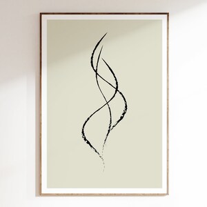 Abstract Line Art, Abstract Lines Printable Wall Art, Black and Beige Line Art Print, Neutral Line Art Print, Instant Download