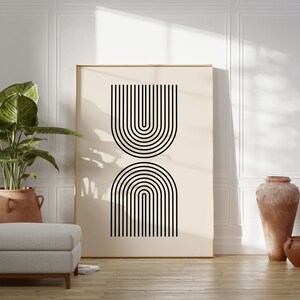 Mid Century Modern Arches Print: Abstract Geometric Wall Art (Digital Download)