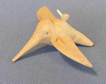 Vintage Northern New Mexico Folk Art Carved Wood Hummingbird