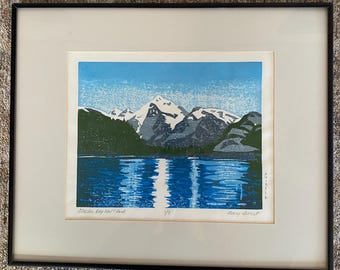 Mary Sweet Wood Block Print 1 of 7 Glacier Bay National Park