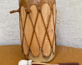 Taos Pueblo Style Rawhide Drum