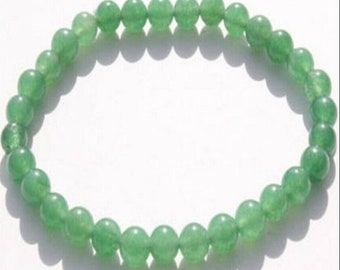 8mm Green Jade Gemstone Mala Bracelet Meditation Cuff Bless Reiki Unisex