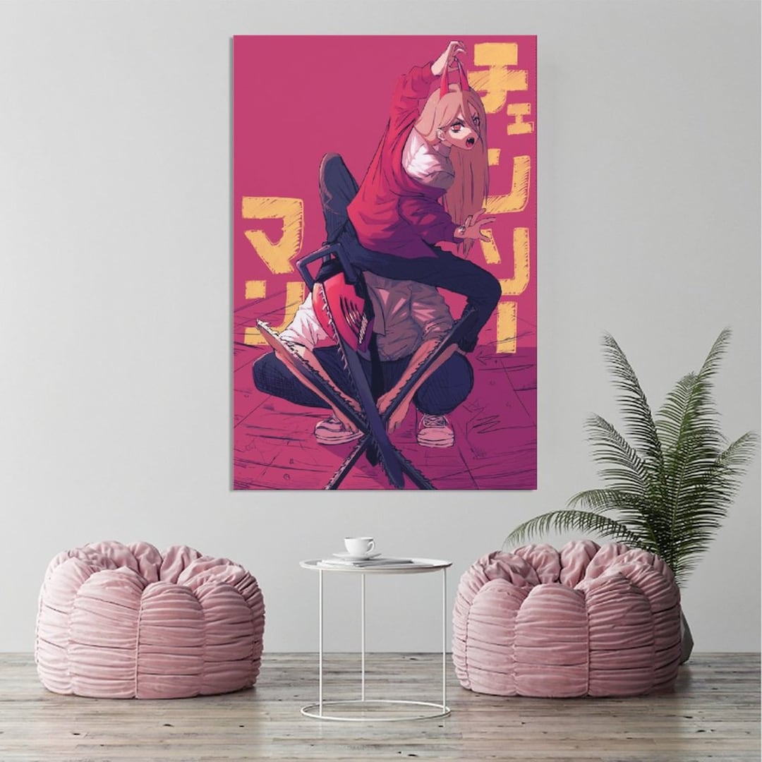 Chainsaw Man Poster Canvas Poster Printjapan Manga Etsy Australia