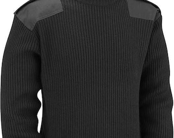 Mens Fort Military/Security Style Crew Neck and V-Neck Combat Jumper