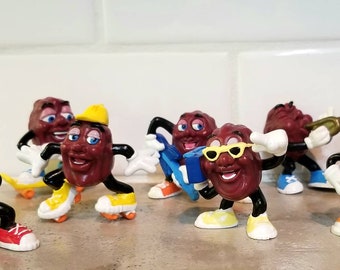 Vinage 1988 Califonia Raisins collectable figurines/Hardee's nostalgic fast food toys