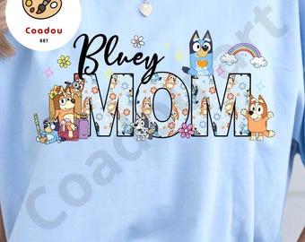 Bluey Mom PNG, Bluey Family Png,Bluey Mum PNG, Bluey Mothers Day, Decal Files, Vinyl Stickers, Car Image, Mothers Day Gifts