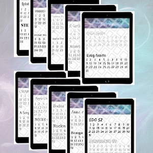 Digital Planner Pre-Cropped Number Stickers- 20 Different Fonts