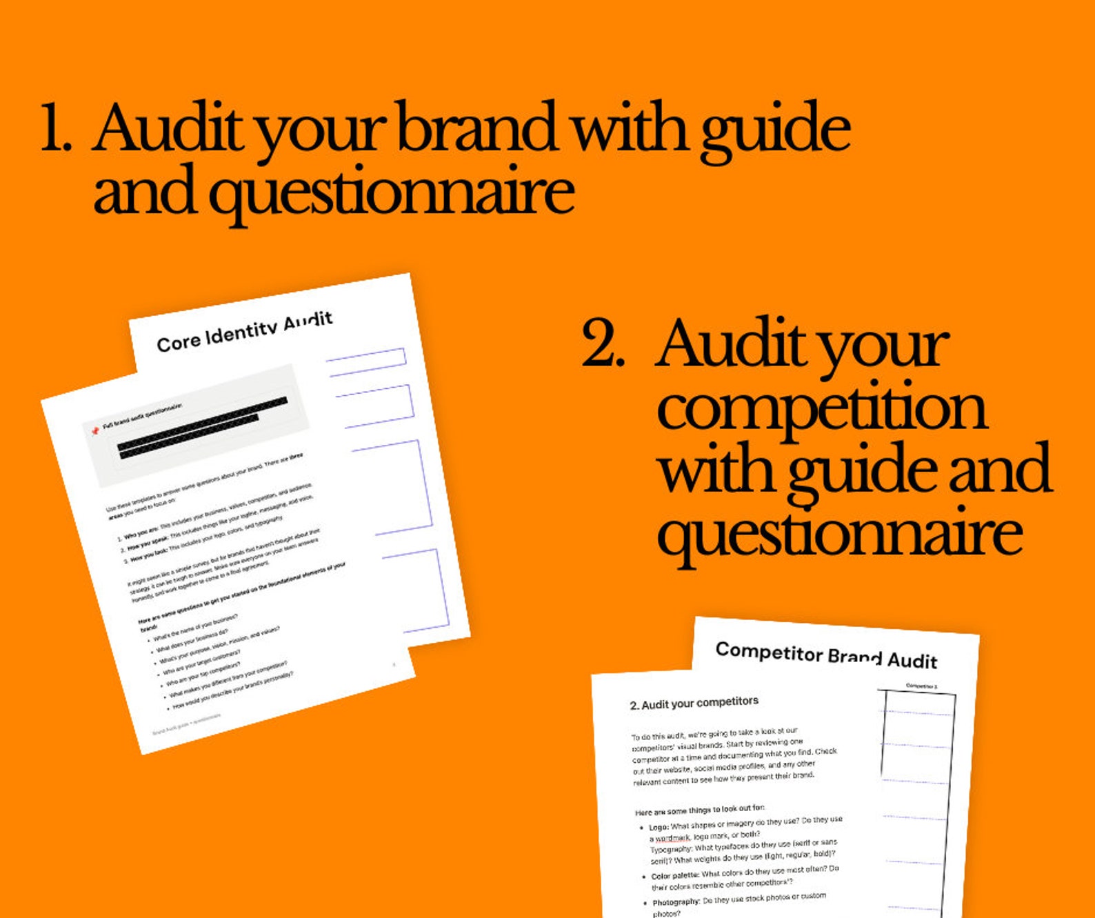 Brand Audit Template Questionnaire & Guidebook | Notion Template - Etsy