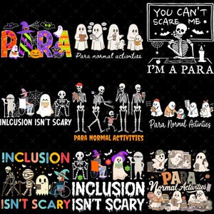 Activités paranormales PNG Design d'Halloween pour enseignant spécialisé, T-shirt amusant avec fantôme pour l'éducation spécialisée (téléchargement numérique PNG)