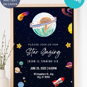 Editable Birthday Invitation Girls or Boys Printable Digital Instant Download Canva Editable Invitation