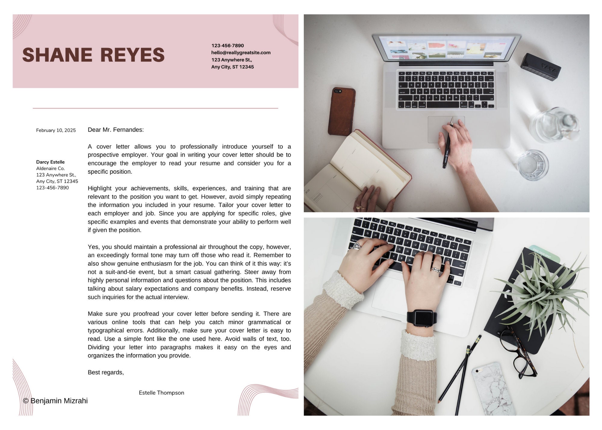 Modern Professional Resume Template for Canva, CV Template, Canva ...