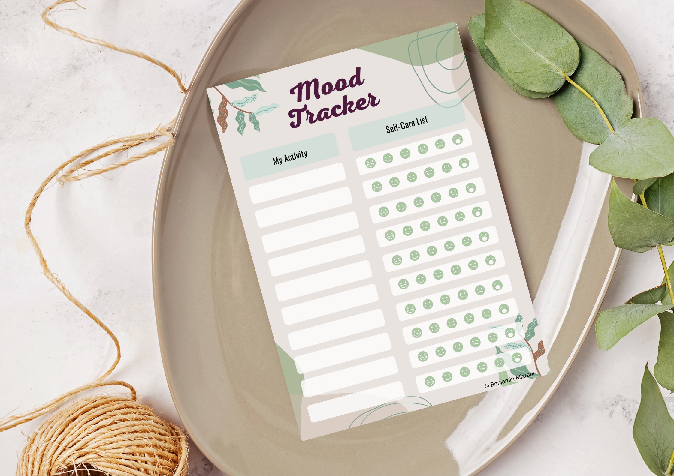 Daily Mood Tracking Chart Template, Printable Mood Tracker Pages for ...