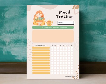 Daily Mood Tracking Chart Template, Printable Mood Tracker Pages for ...