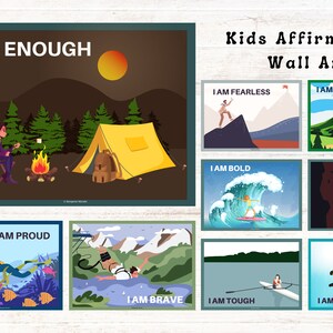I Am Affirmations | Kids Affirmation Wall Art Posters | Growth Mindset | Positive Affirmations For Kids, Homeschool Printables