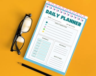 Editable Daily Planner Template, Printable Schedule (Digital Download)