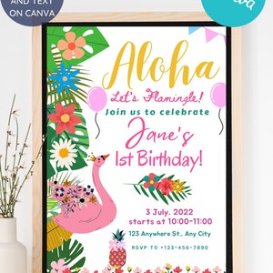 Editable Birthday Invitation Girls or Boys Printable Digital Instant Download Canva Editable Invitation