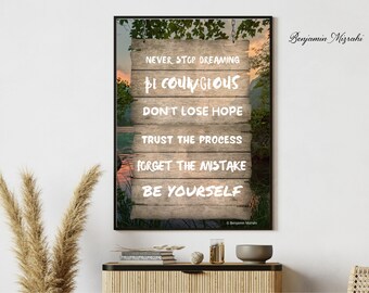 Positive Today I Will Canvas Wall Art Poster Print, Kids Affirmation Painting Ready To Hang Nursery Homeschool Decor (11.5\" X 15