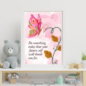Do Something Today For Your Future Mental Health Poster, Progress Quote, Motivational Office Decor School Counselor Classroom Growth Mindset