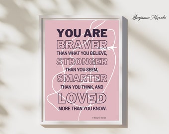 Motiverende citaatprint, inspirerende muurkunst (digitale download)