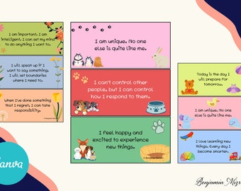 Positive Affirmation Cards, Encouragement Notes (Digital Download)
